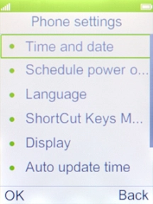 Select Auto update time. Select Auto update time.