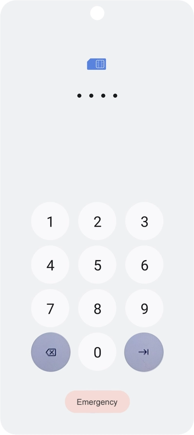 If you're asked to key in your PIN, do so and press arrow right.
