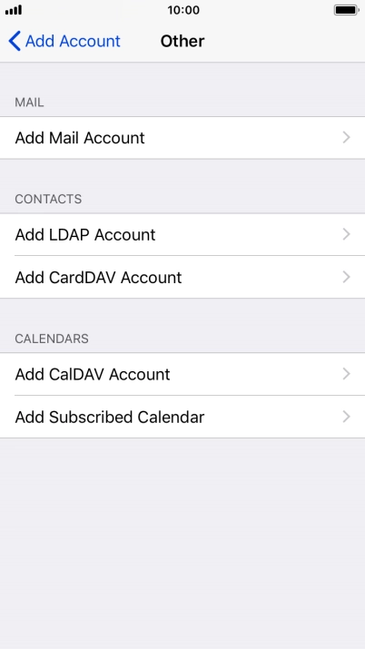 Press Add Mail Account.