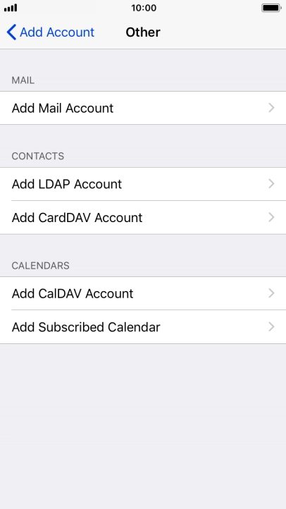 Press Add Mail Account.