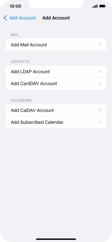Press Add Mail Account.