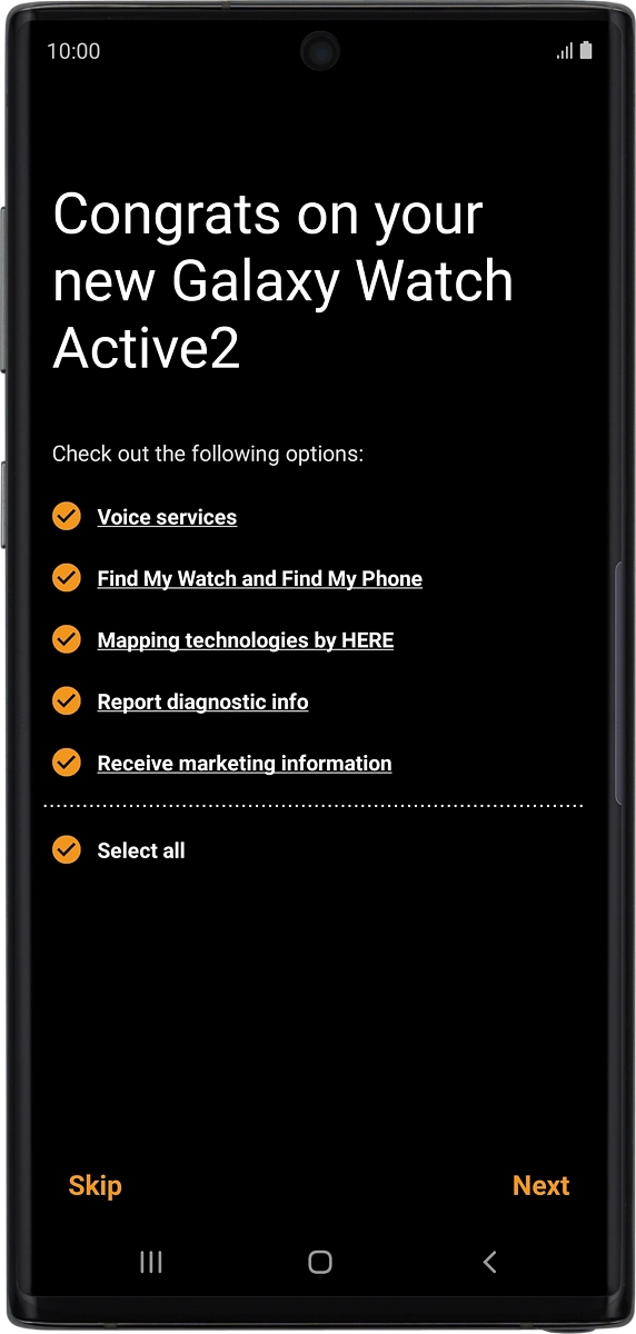 On your phone: Press Next.