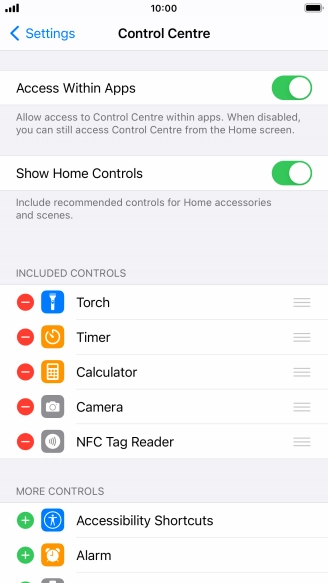 Press the indicator next to 