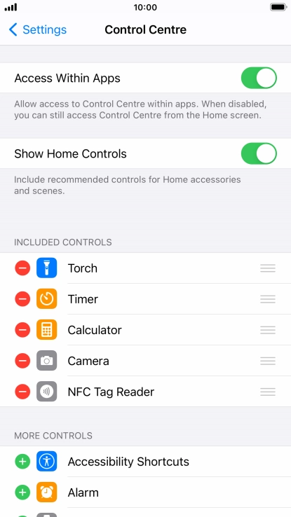 Press the indicator next to 
