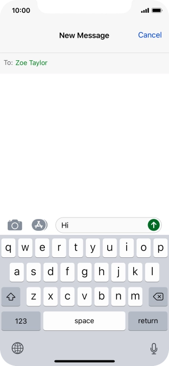 Press the send icon.