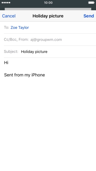 Press and hold the text input field until a pop-up menu is displayed.