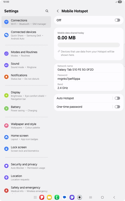 Press the field below 
