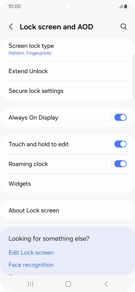 Press Screen lock type and key in the additional phone lock code you created earlier.
