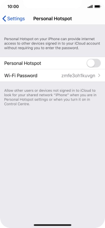Press Wi-Fi Password and key in the required password.