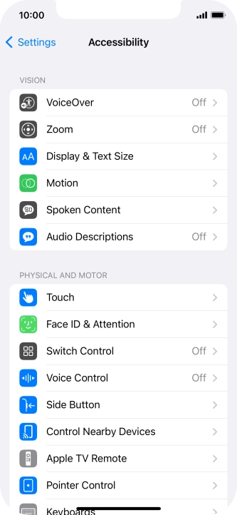 Press the required category below 