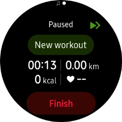 Press Finish to end an activity. Press Finish to end an activity.