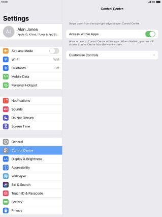 Press the indicator next to 