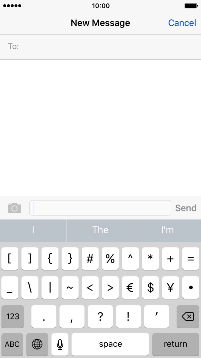 Press ABC to return to text input.