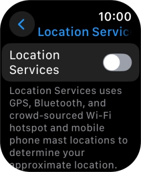 Press Location Services. Press Location Services.