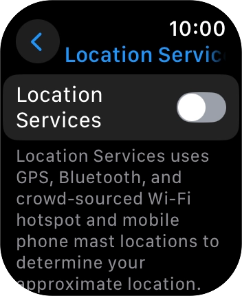 Press Location Services. Press Location Services.