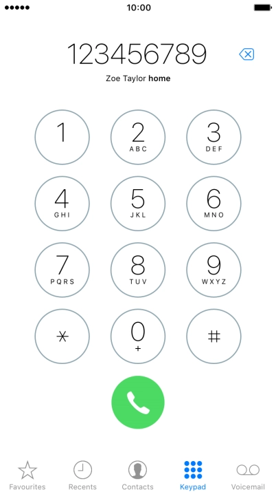Key in the required number and press the call icon.
