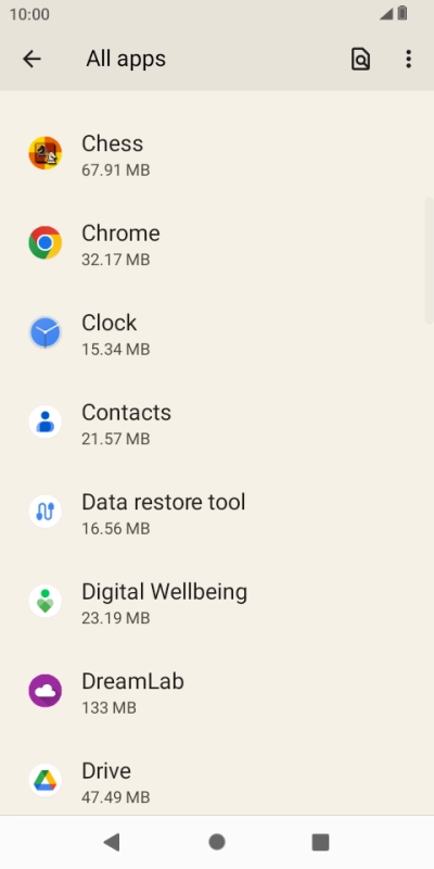 Press the required app.