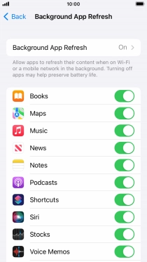 Press Background App Refresh.