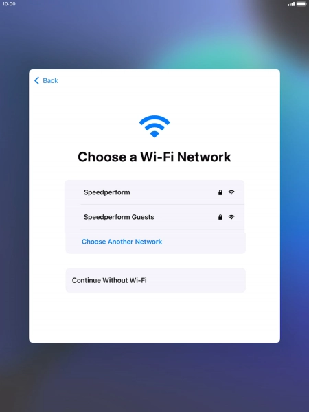Press the required Wi-Fi network.