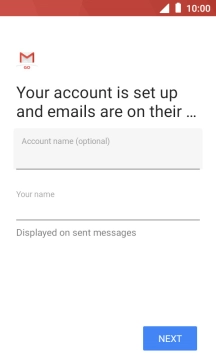 Press Account name (optional) and key in the required name.