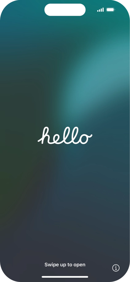 Slide your finger upwards starting from the bottom of the screen.