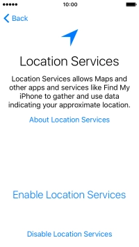 Press Enable Location Services to turn on the function.