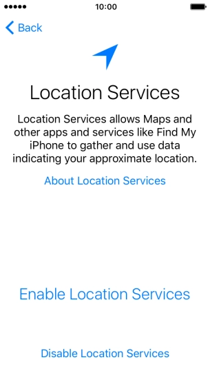 Press Enable Location Services to turn on the function.