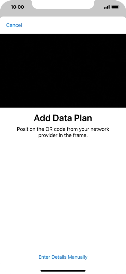Place the QR code you've received inside the phone camera frame to scan the code.
