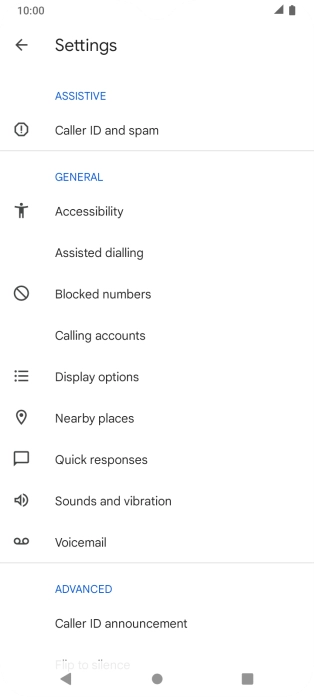 Press Calling accounts.