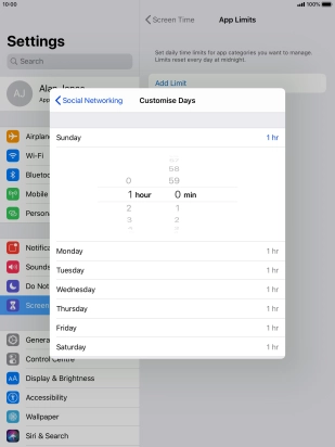 Select the required period.