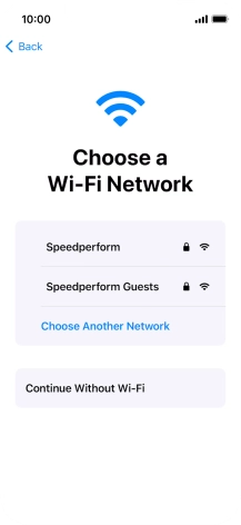 Press the required Wi-Fi network.