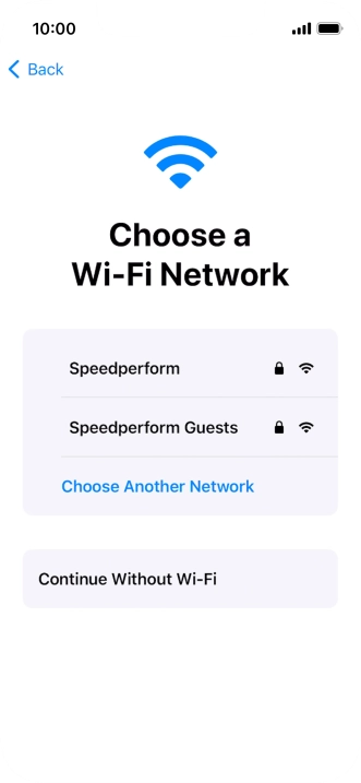 Press the required Wi-Fi network.