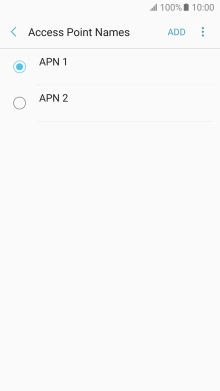 Press the field next to the data connection to activate it.