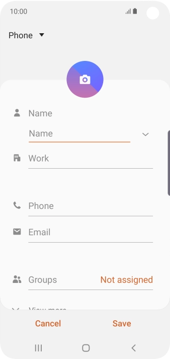 Press the address book drop down list.