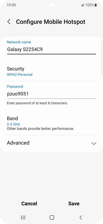 Press the field below 