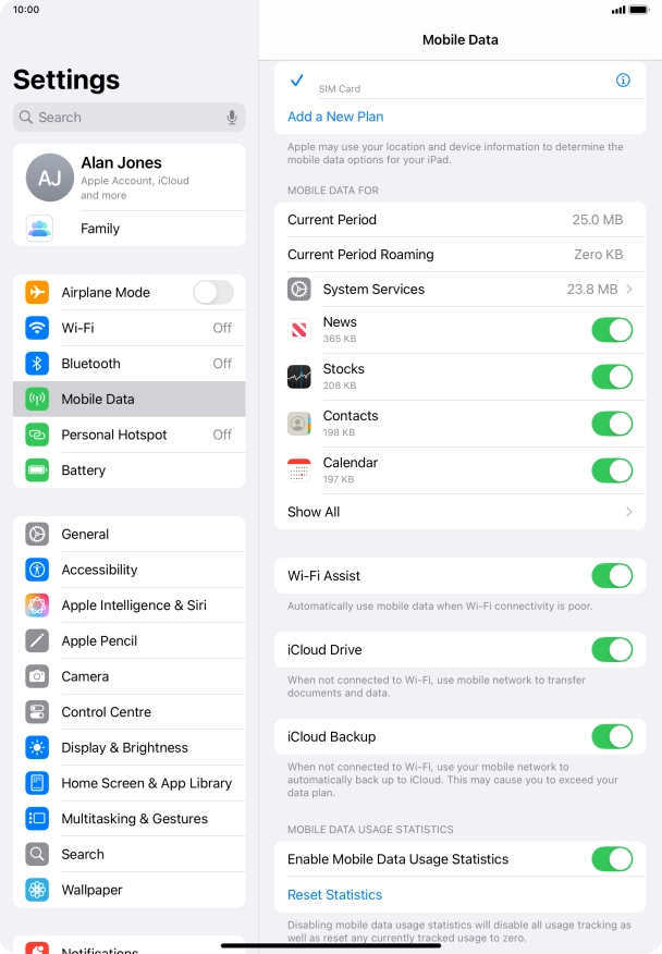 Press the indicator next to 