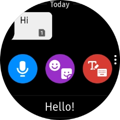Press the write reply icon and key in the required text.
