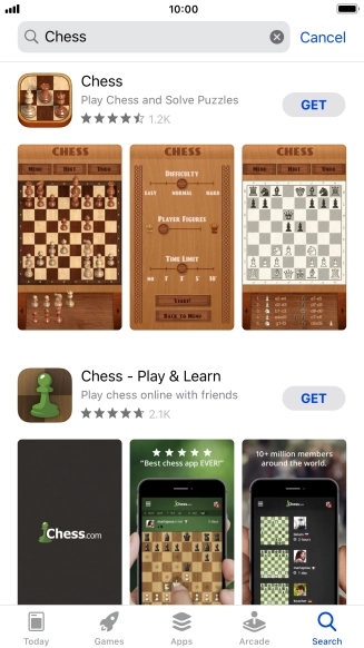 Press the required app.