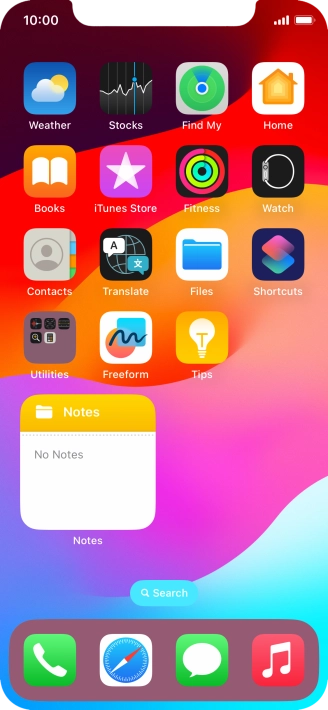 If you're using a Widget Stack: slide up or down on the stack to select the required widget.