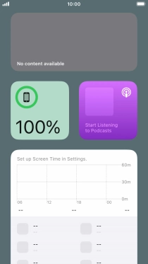 Slide your finger upwards on the screen.