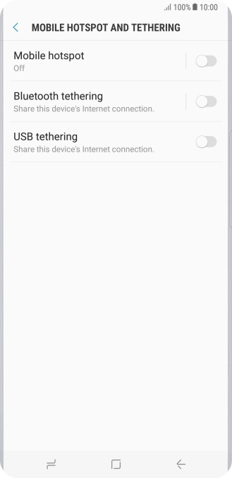 Press Mobile hotspot.