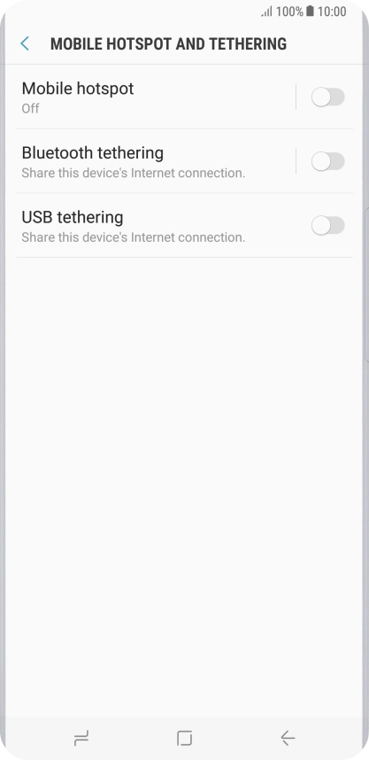 Press Mobile hotspot.