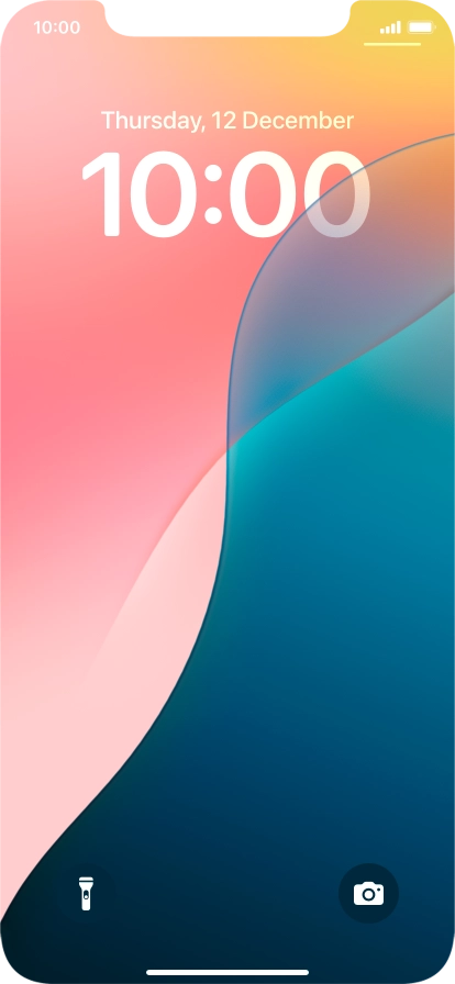 Press and hold anywhere on the lock screen.