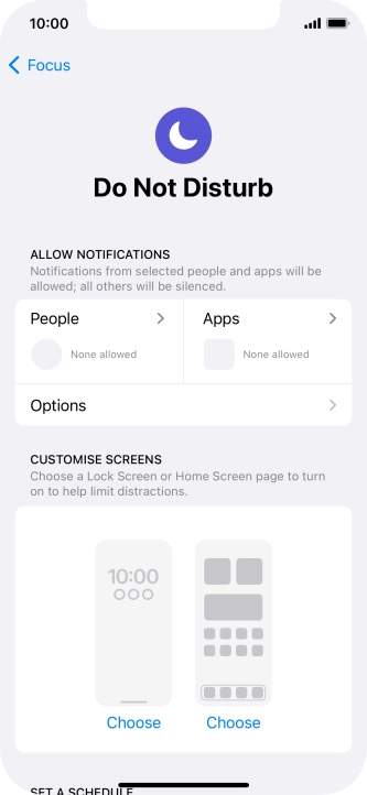 Press People and follow the instructions on the screen to select which contacts you would like to receive calls and notifications from when Do Not Disturb is turned on.