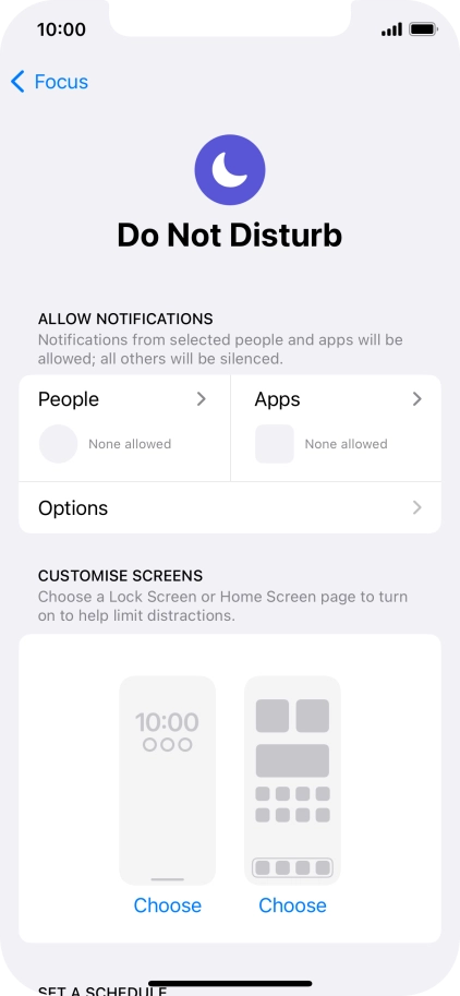 Press People and follow the instructions on the screen to select which contacts you would like to receive calls and notifications from when Do Not Disturb is turned on.