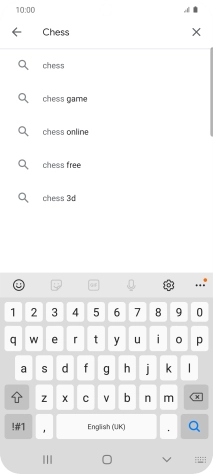 Key in the name or subject of the required app and press the search icon.