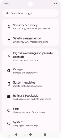 Press System updates.