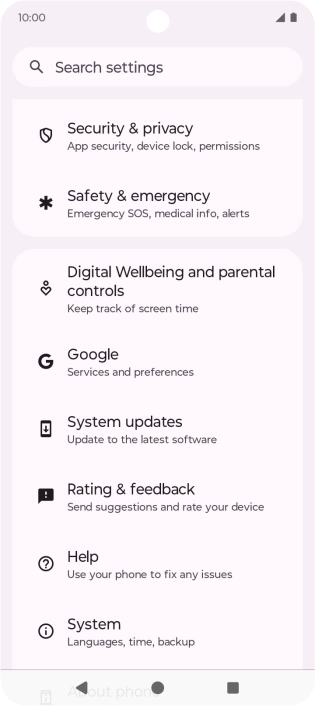 Press System updates.