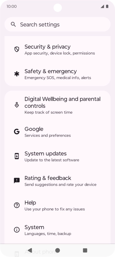 Press System updates.