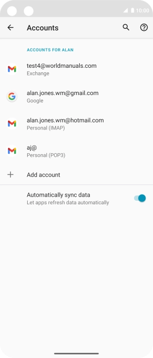 Press the indicator next to 